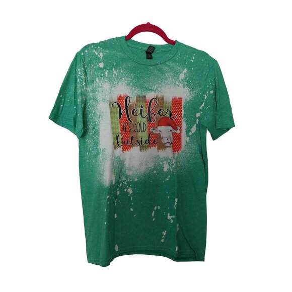 Heifer Its Cold Outside Green Unisex T-Shirt M - Picture 1 of 3